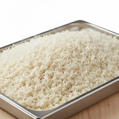 White Rice Tray