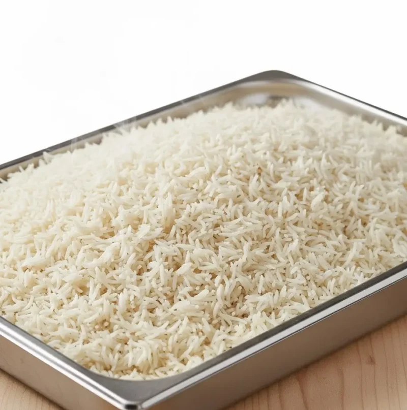 White Rice Tray